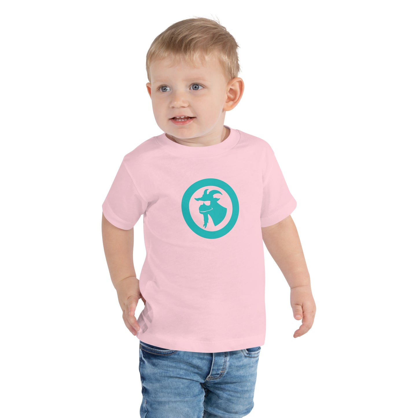 Toddler G.O.A.T T-Shirt (Teal Logo)