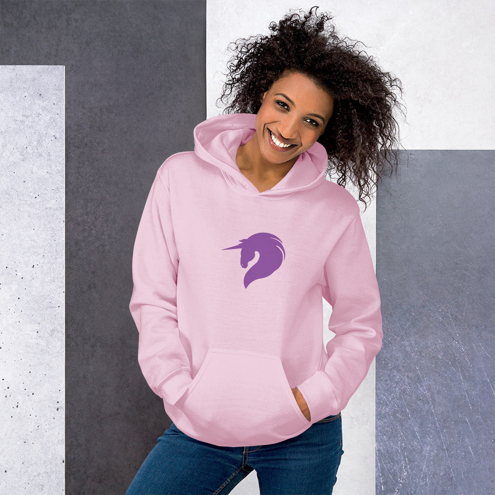 Women's Unicorn Hoodie (Purple Logo)
