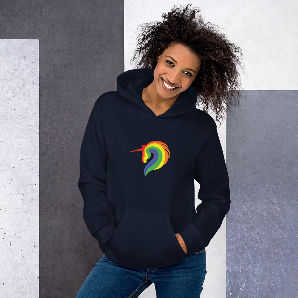 Black and outlet rainbow hoodie