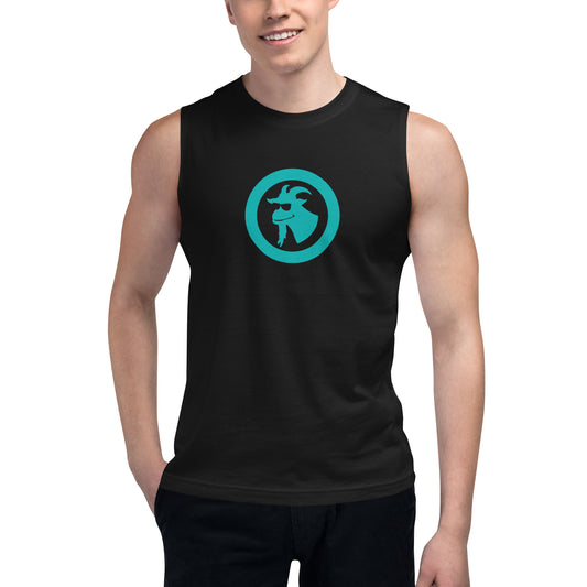 G.O.A.T Muscle Shirt (teal logo)