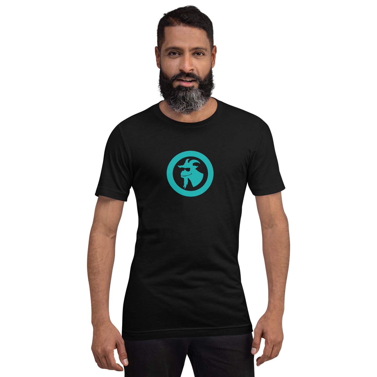 Men's G.O.A.T T-Shirt (Teal Logo)