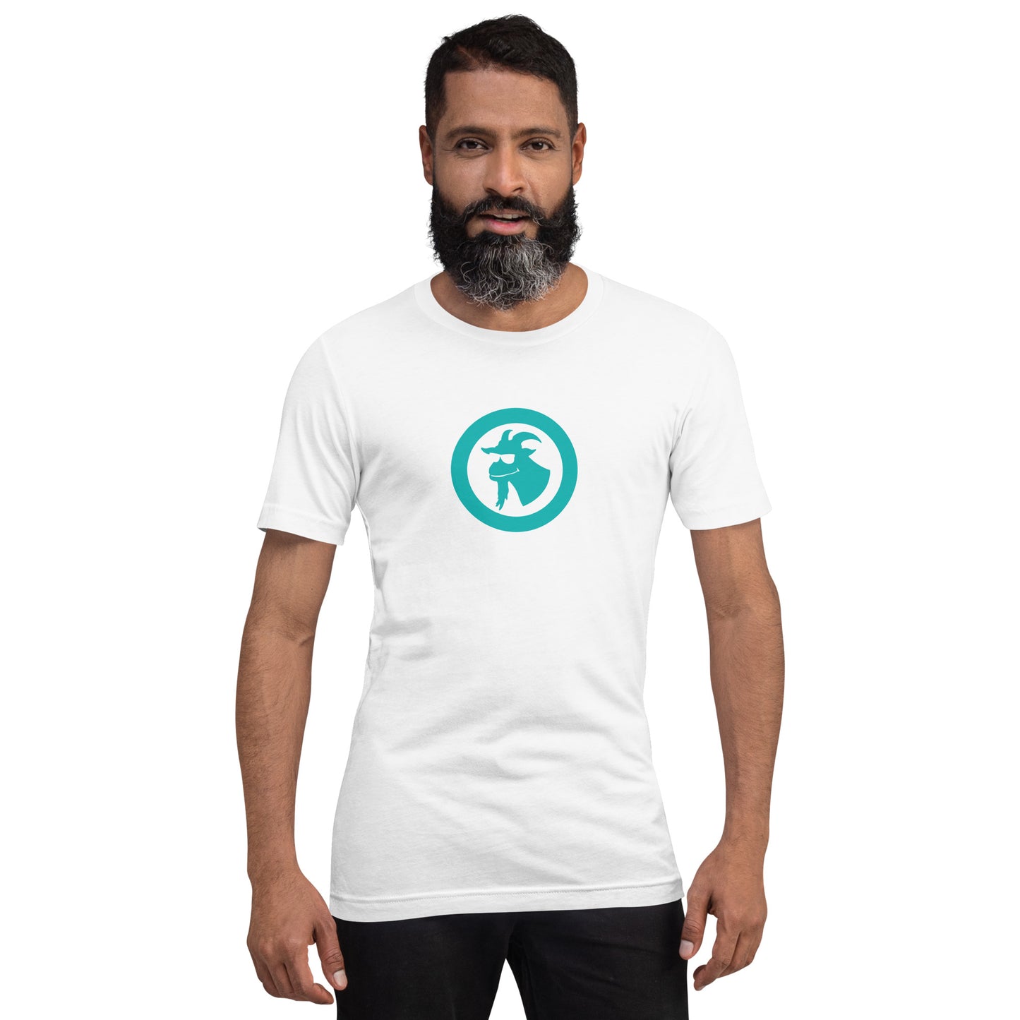 Men's G.O.A.T T-Shirt (Teal Logo)